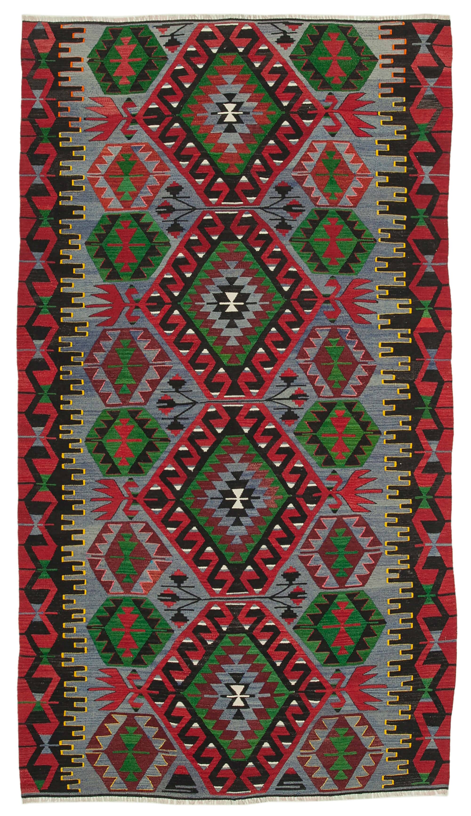 Turkish Handmade Vintage Anatolian Kilim 161 cm x 290 cm