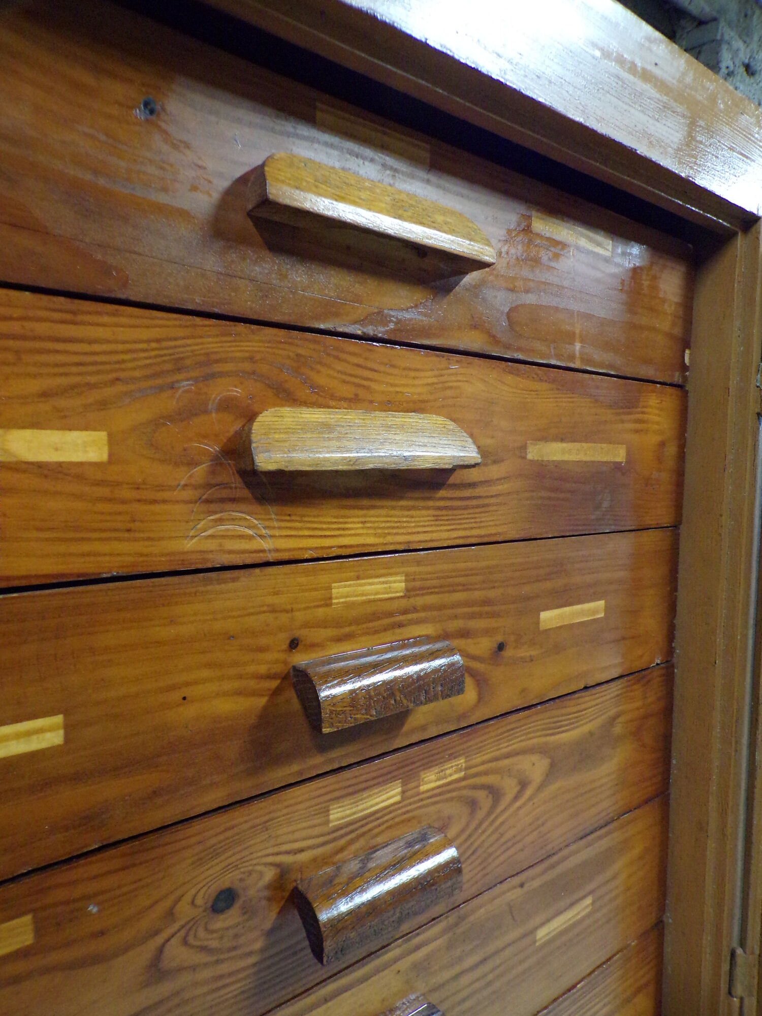 Old furniture of trade 11 drawers