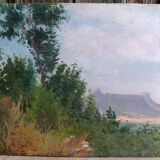 French vintage oil painting on board, signed A. Gillaz