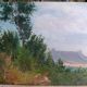 French vintage oil painting on board, signed A. Gillaz