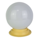 Art Deco opaline globe wall or ceiling light, yellow base