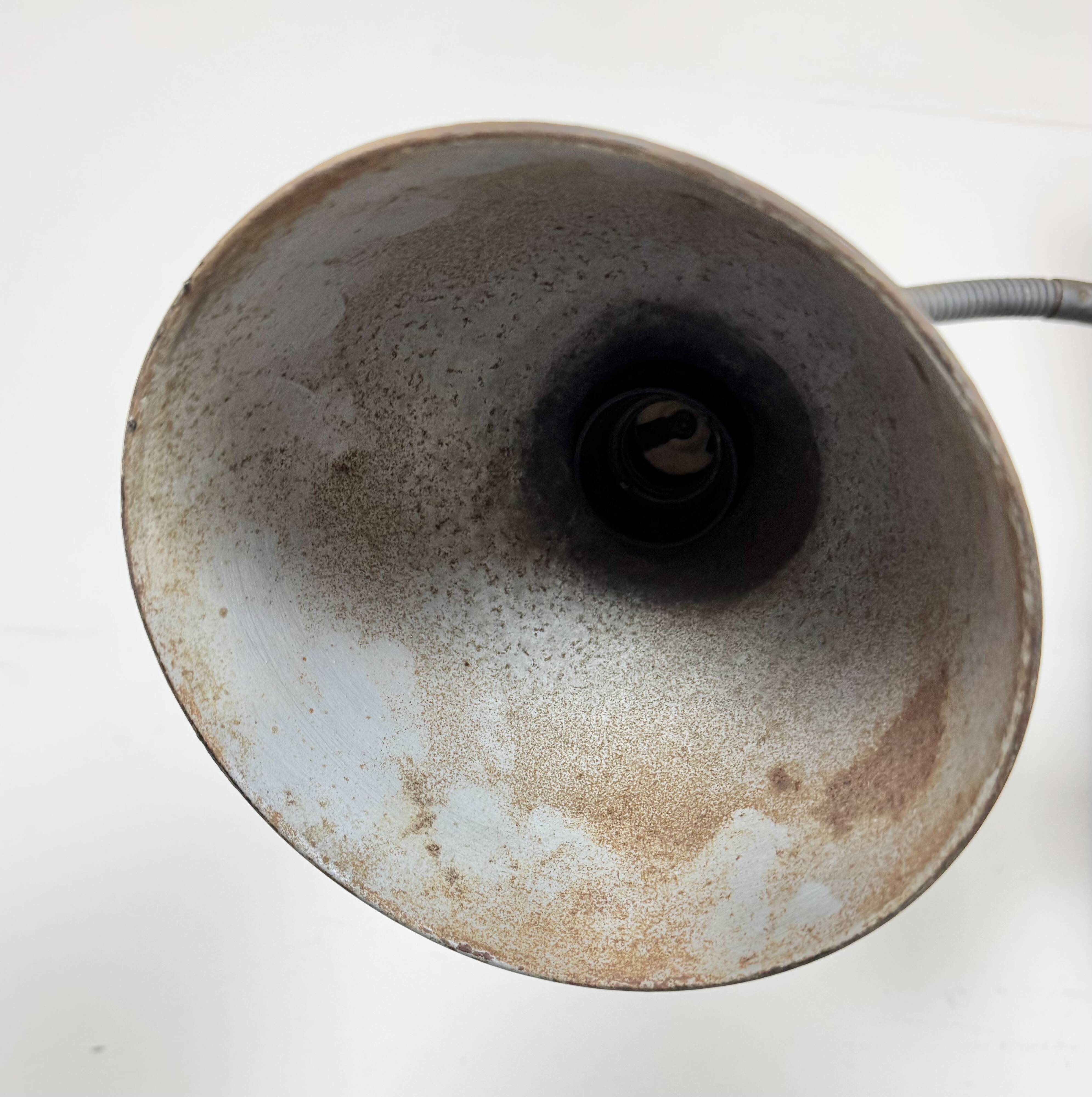 Grey Industrial Scissor Wall Lamp from Elektroinstala, 1960s