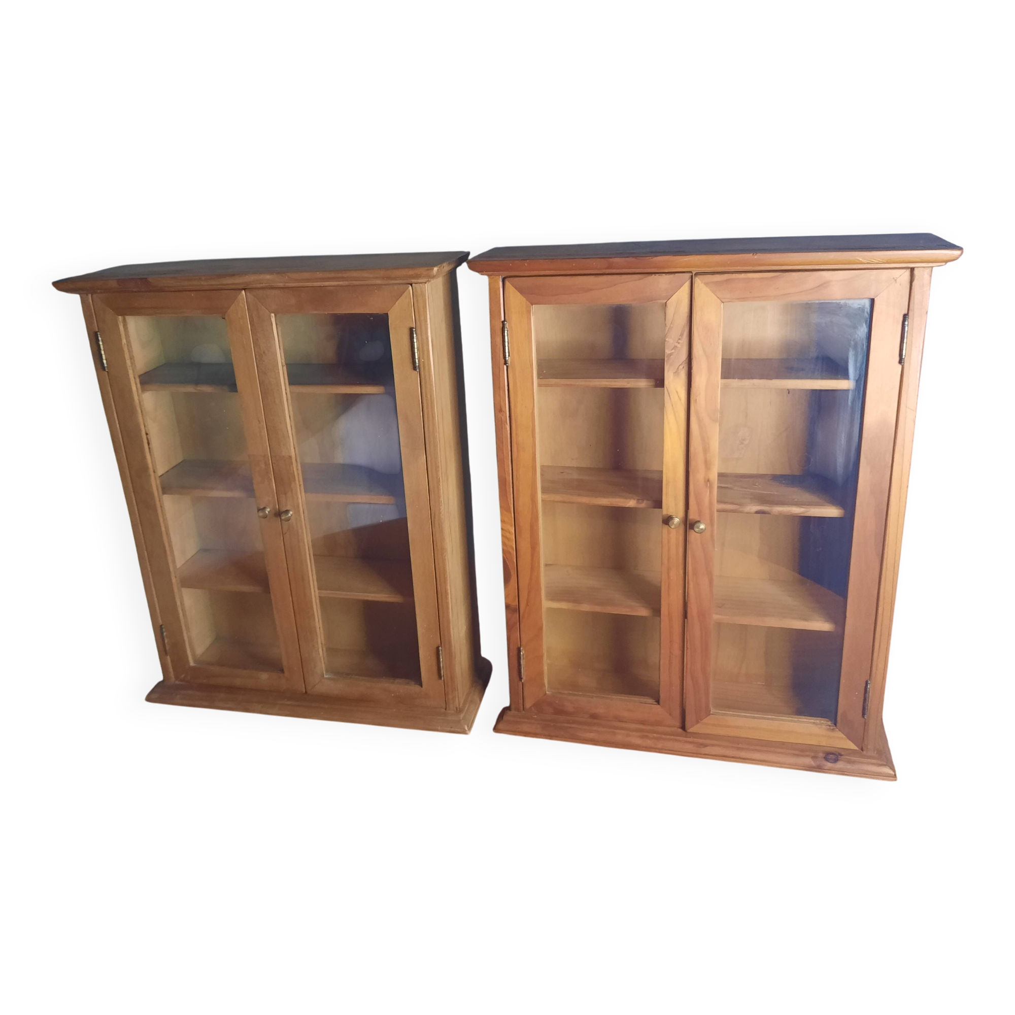 Pair of small display cabinets