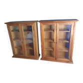 Pair of small display cabinets