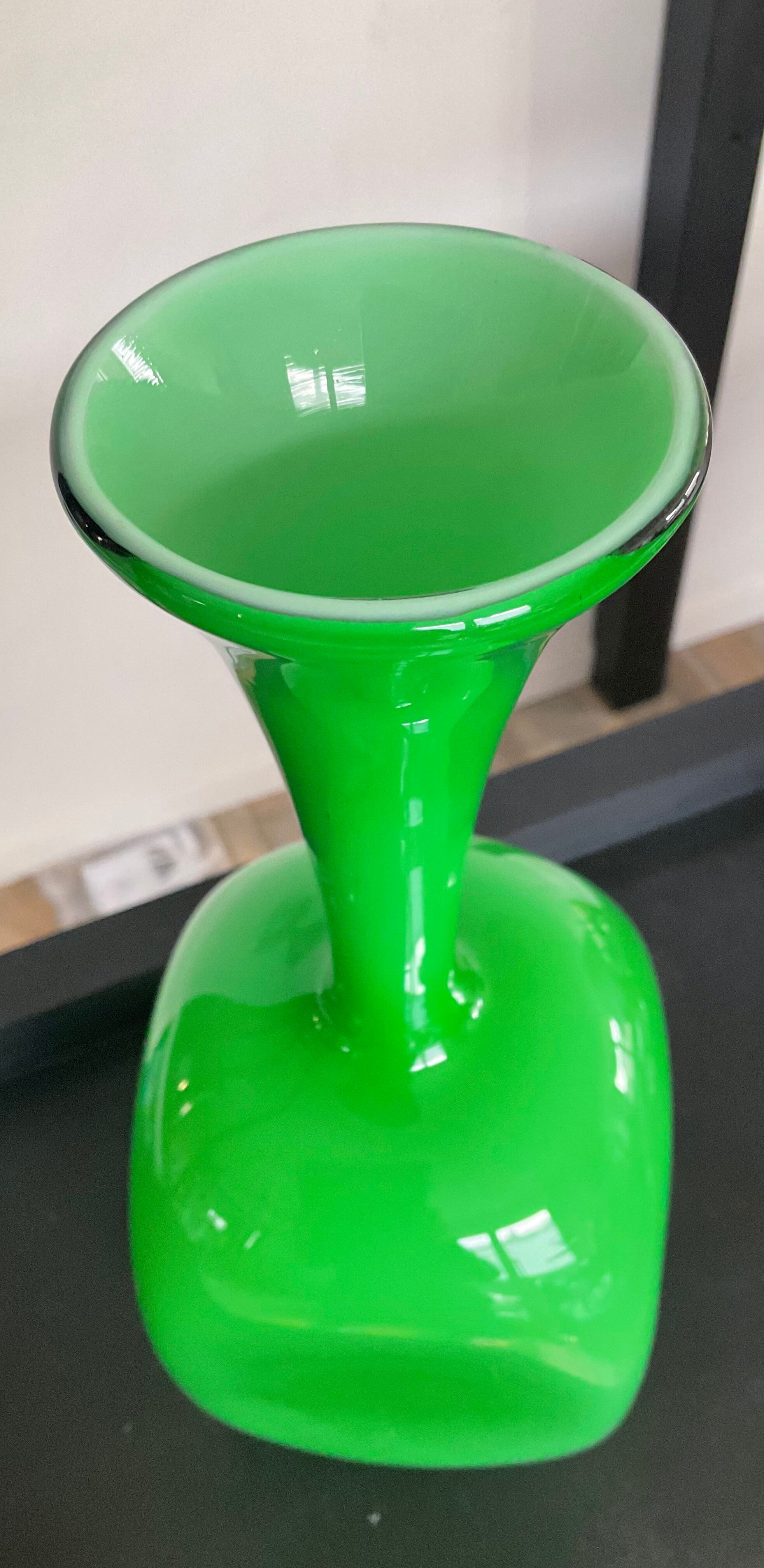 Vintage vase from the 50s in glass paste