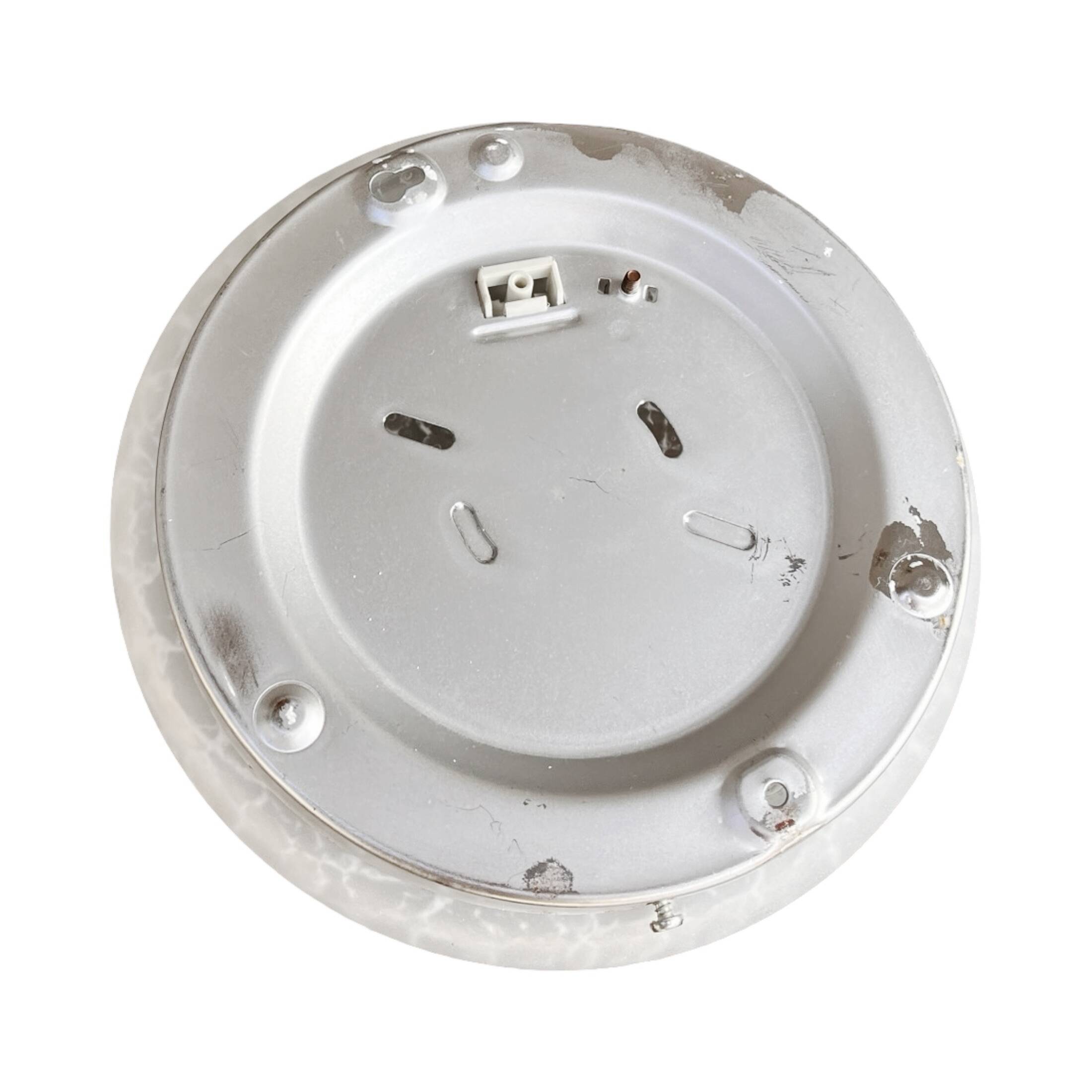 Plafonnier en verre moderniste veb narva allemagne années 1970.