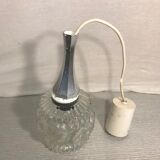 Old glass molded shape geometric shape years 70