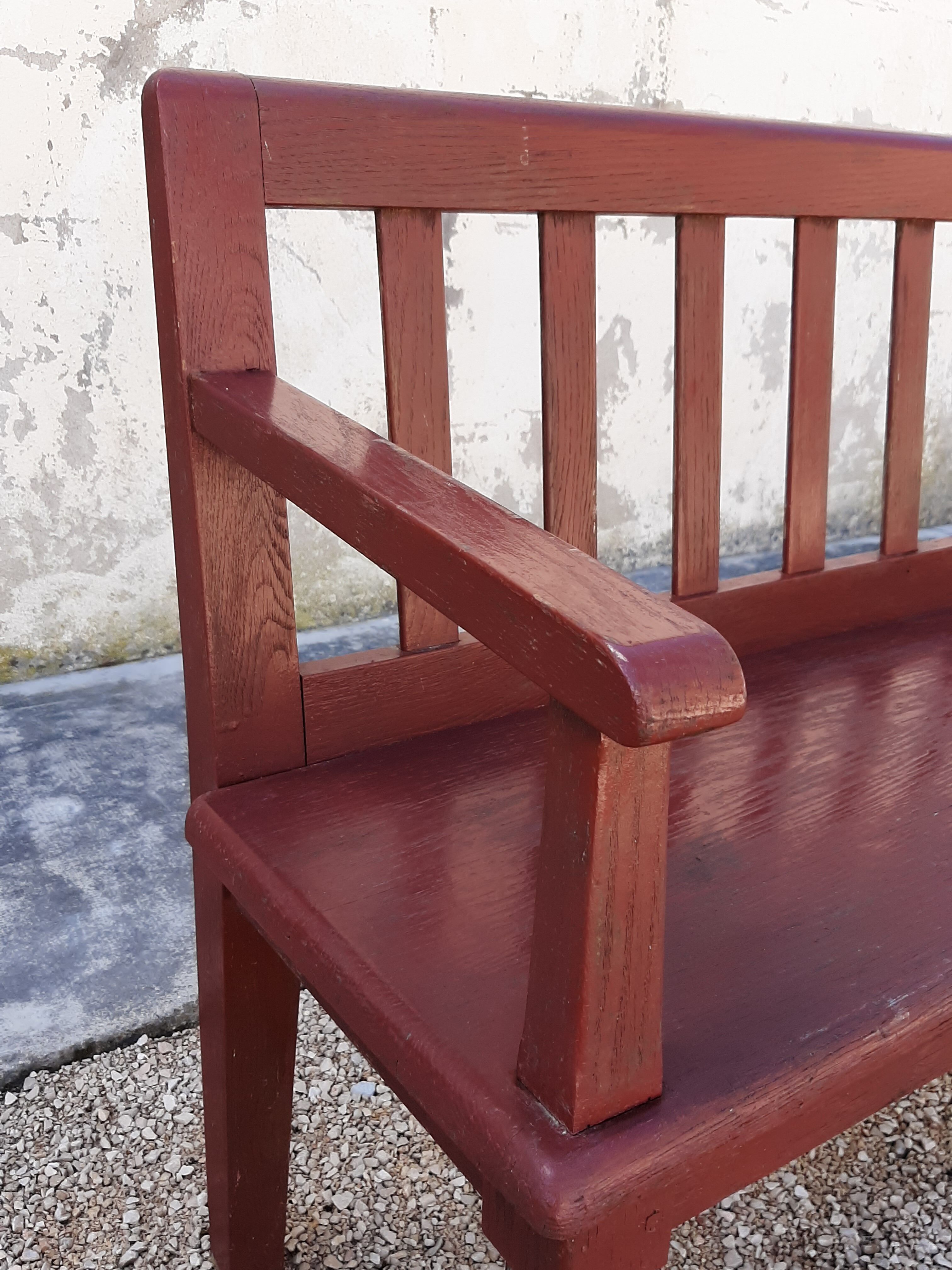 Oak station bench 2m80