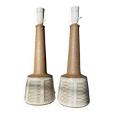 Lampes de table assorties, Le Klint pour Palshus, Danemark, chamotte années 1960, ensemble de 2