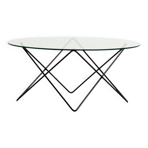 Table basse vintage avec - transparent cadre