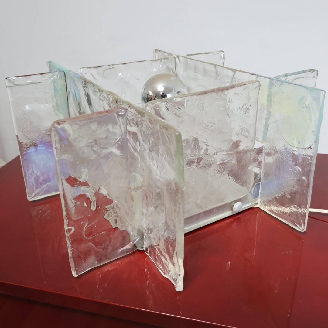 Carlo Nason Mazzega Lampada Da Tavolo/parete vetro iridescente Design