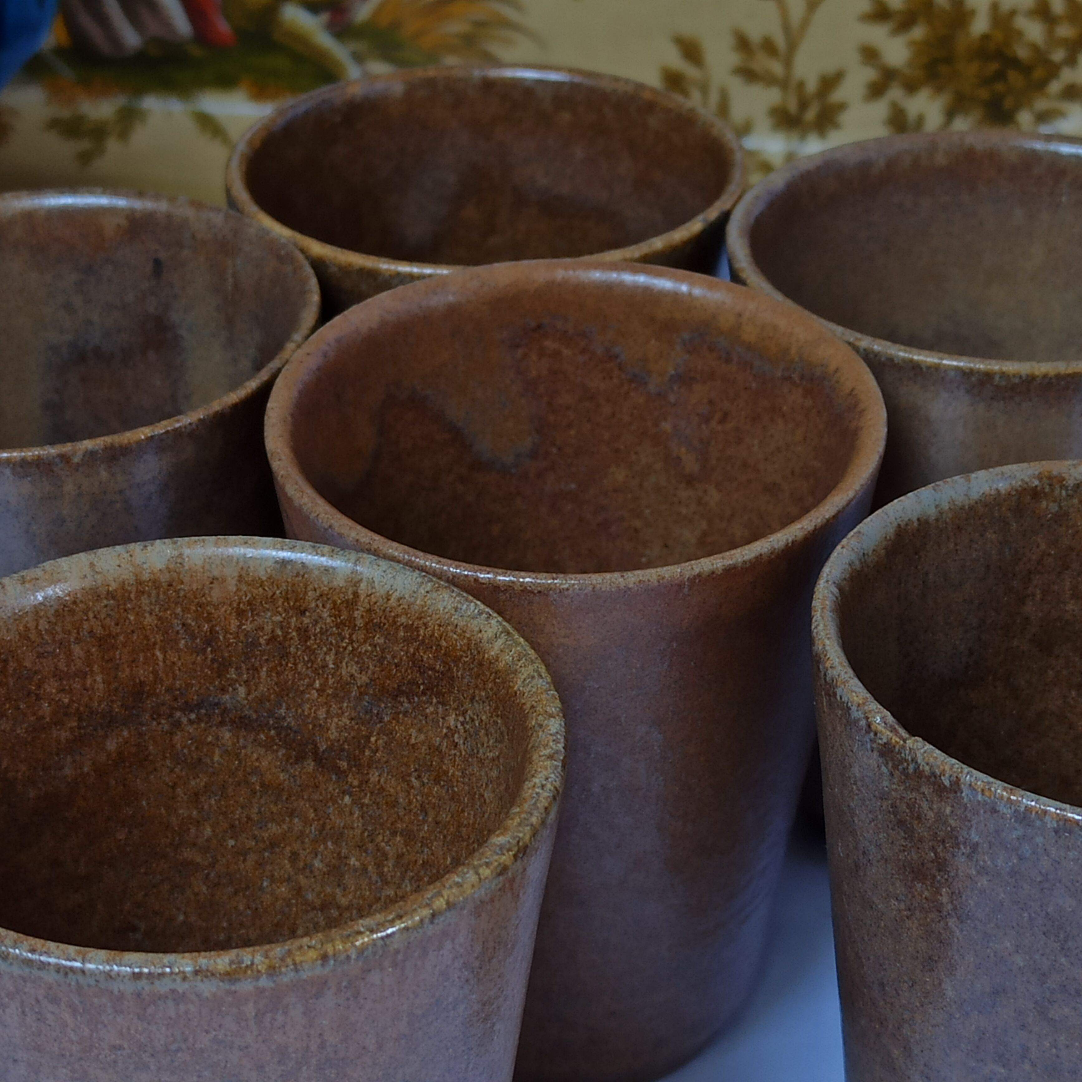 Vintage sandstone Digoin glasses