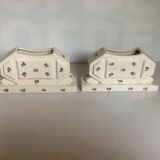 Pair of old flower vases mill wolves hamage