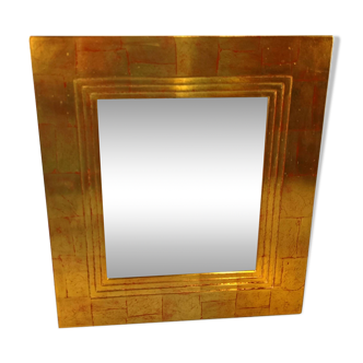 Vintage gilt wood mirror by Deknudt, 1970s