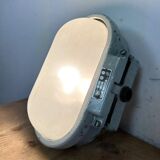 Industrial Cast Aluminium Wall Light with Milk Glass from Elektrosvit, 1970s