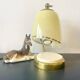 Bauhaus / Modernist lamp brass/bakelite & opaline Mid Century 1940-50