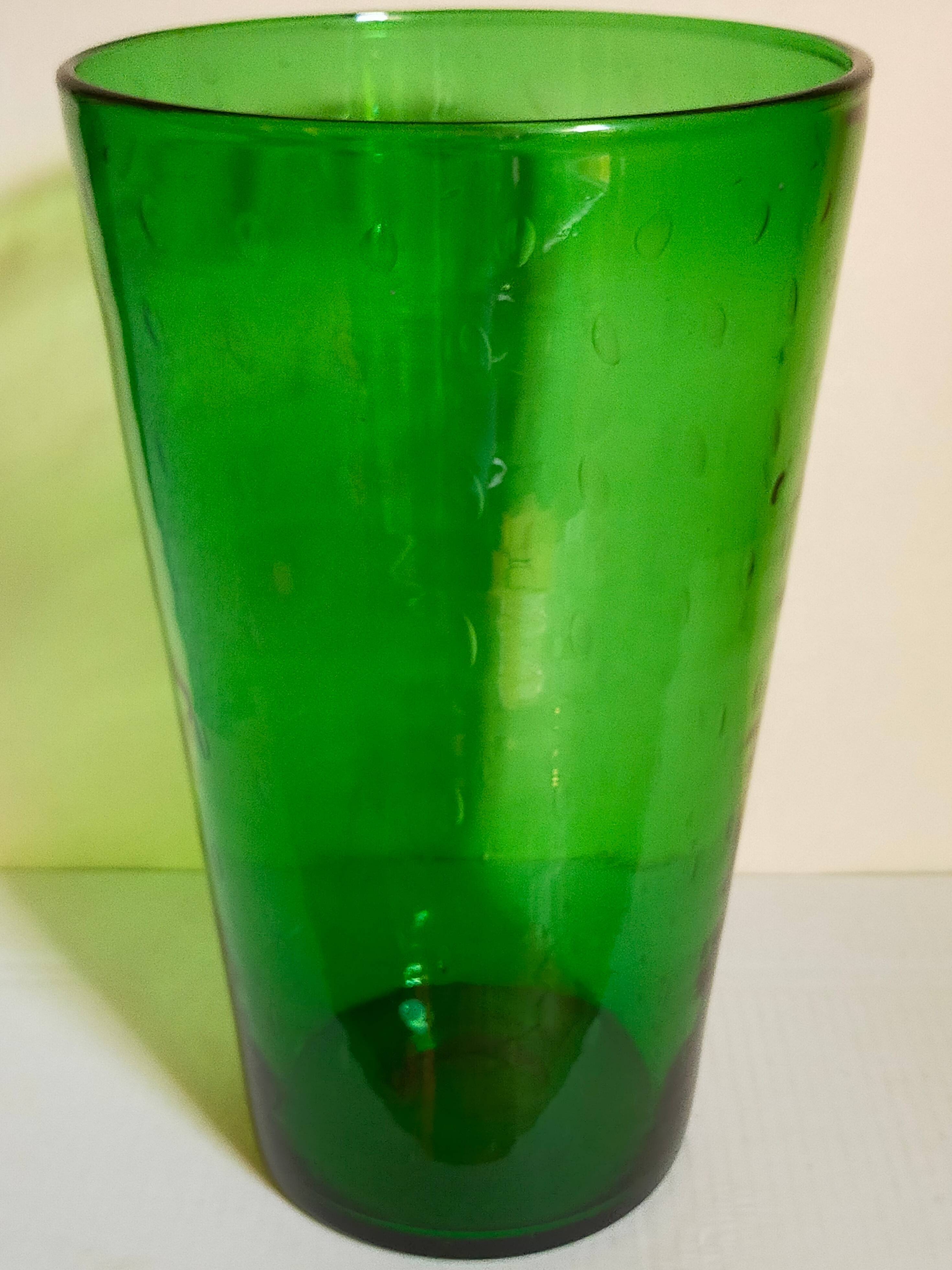 Empoli blown glass vase 35 cm