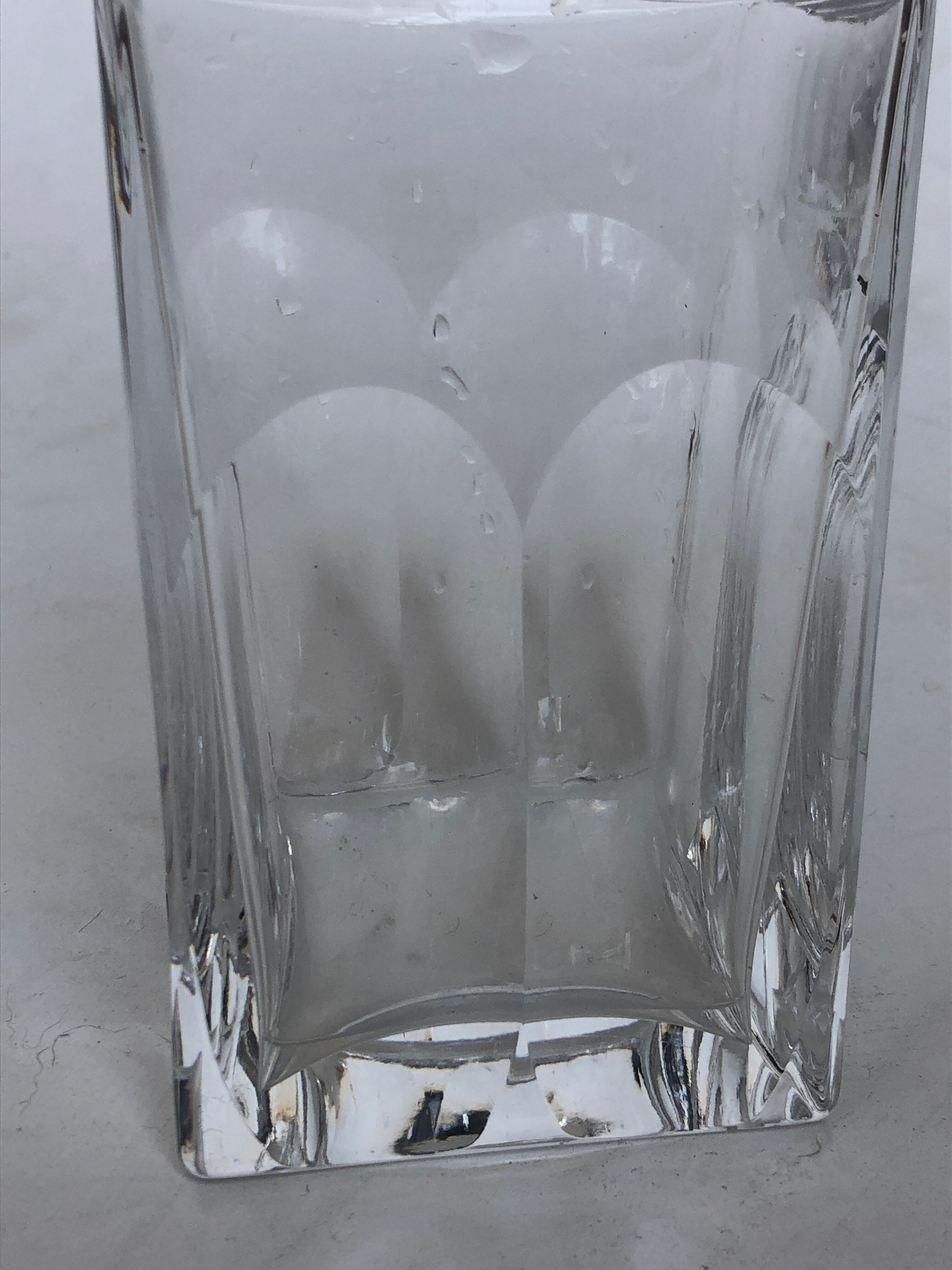 Chiseled crystal carafe
