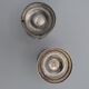 8 art deco eggcups in silver metal
