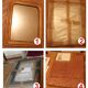 Golden gold leaf XIX mirror with an ancient bevelled ice cream 77x131cm