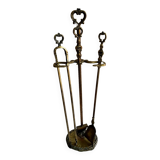 Brass fireplace set