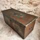 Antique French pine chest – 1838, painted folk art
