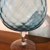 Clear blue glass vase