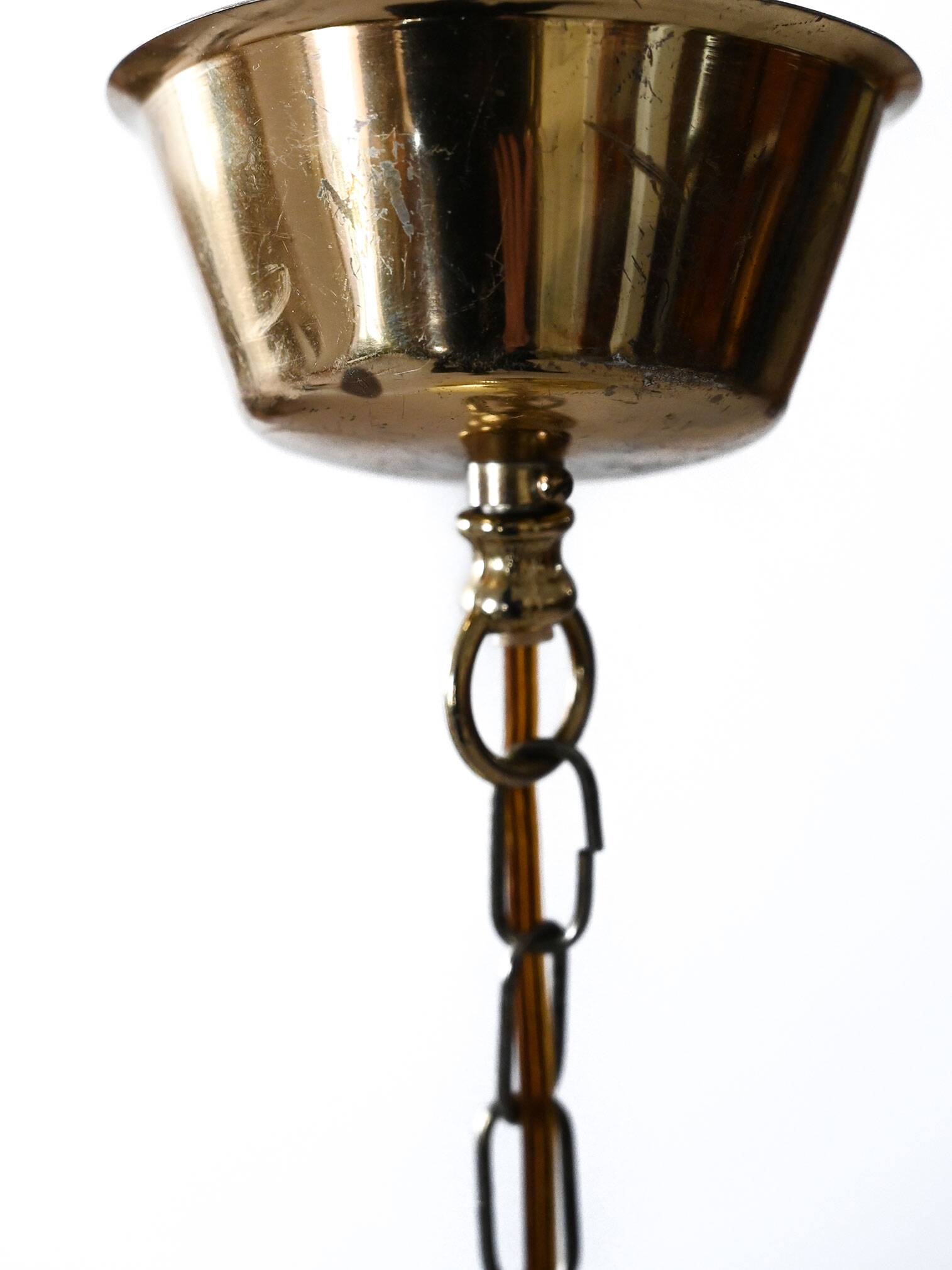 Suspension scandinave en laiton des années 1960/70