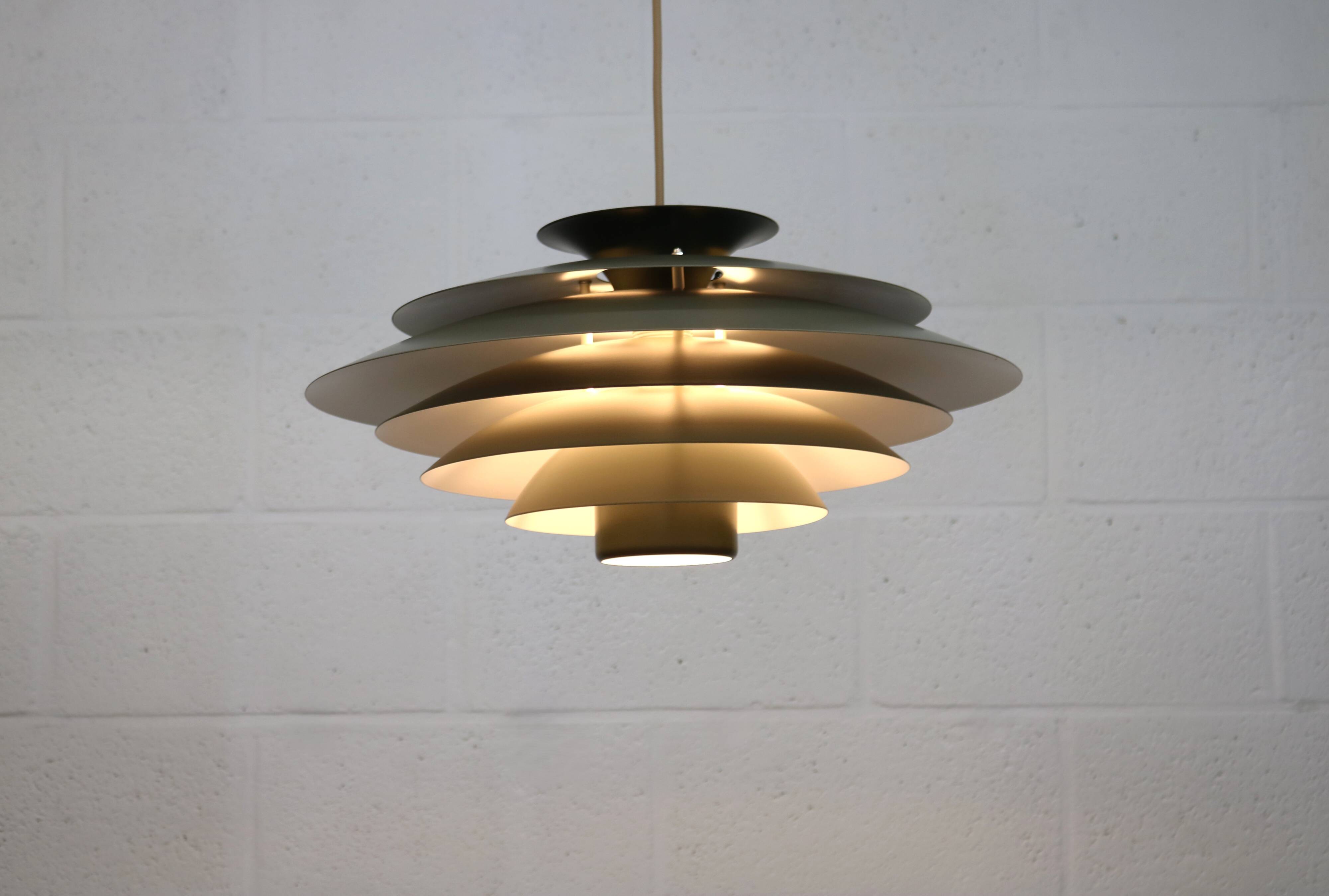 XL Green Pendant Lamp, Form Light Nordic Design, 1970s Denmark