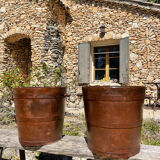 Riveted iron cache pots