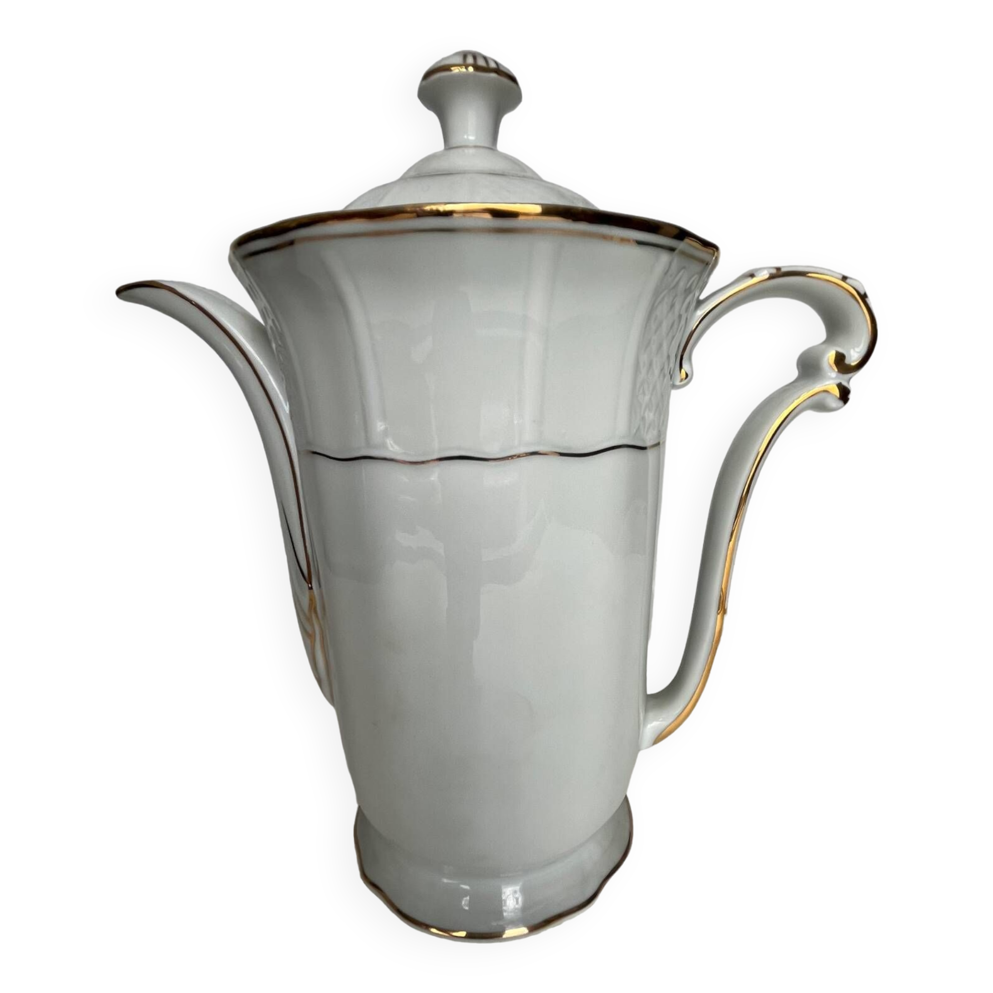 Cafetière en porcelaine blanche de Limoges