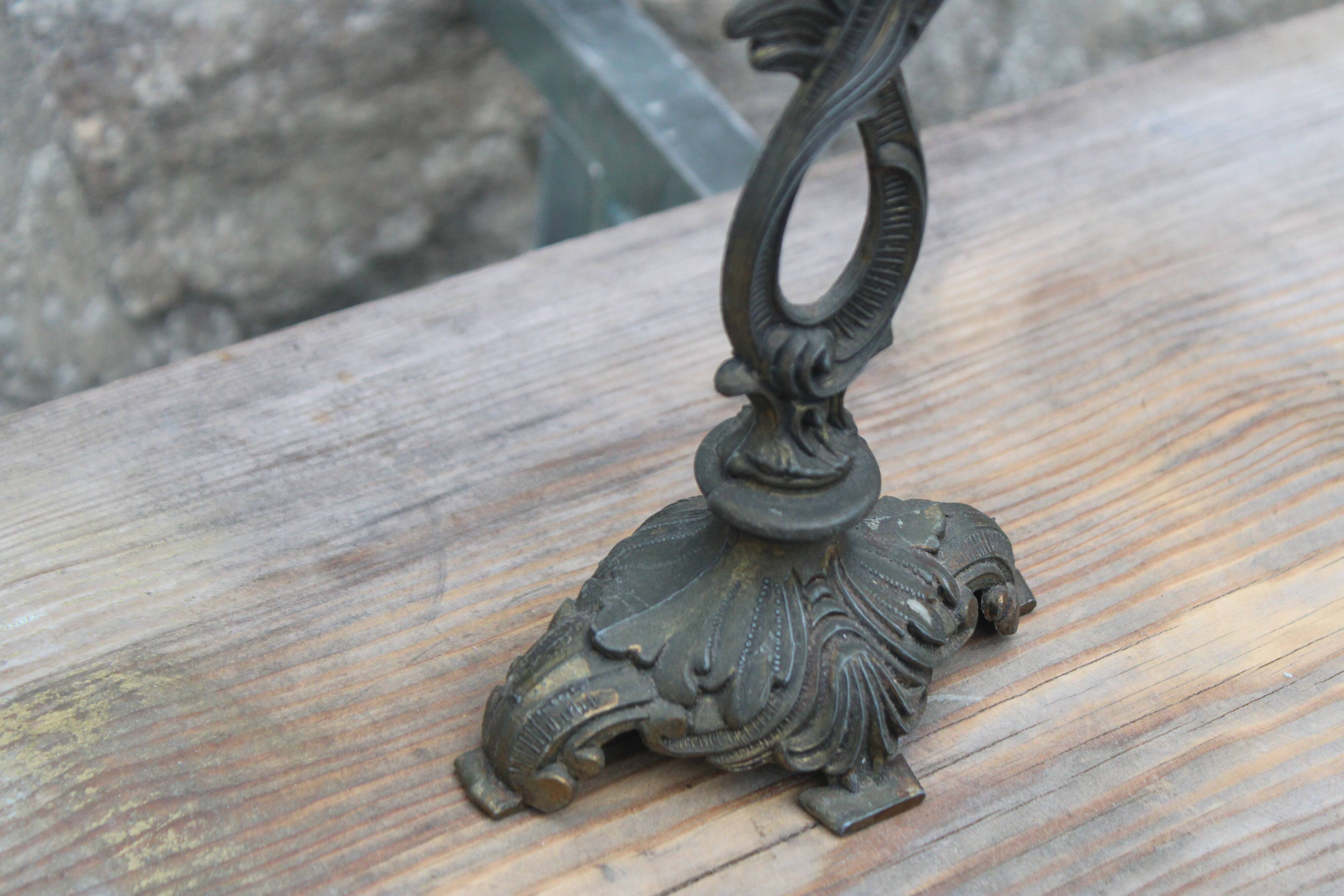 Pair of vintage candlesticks, baroque rococo style.