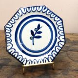 Glass underside and ceramic ramekin Gien France 60s