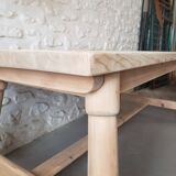 Large farm table by Georges Robert in solid pine