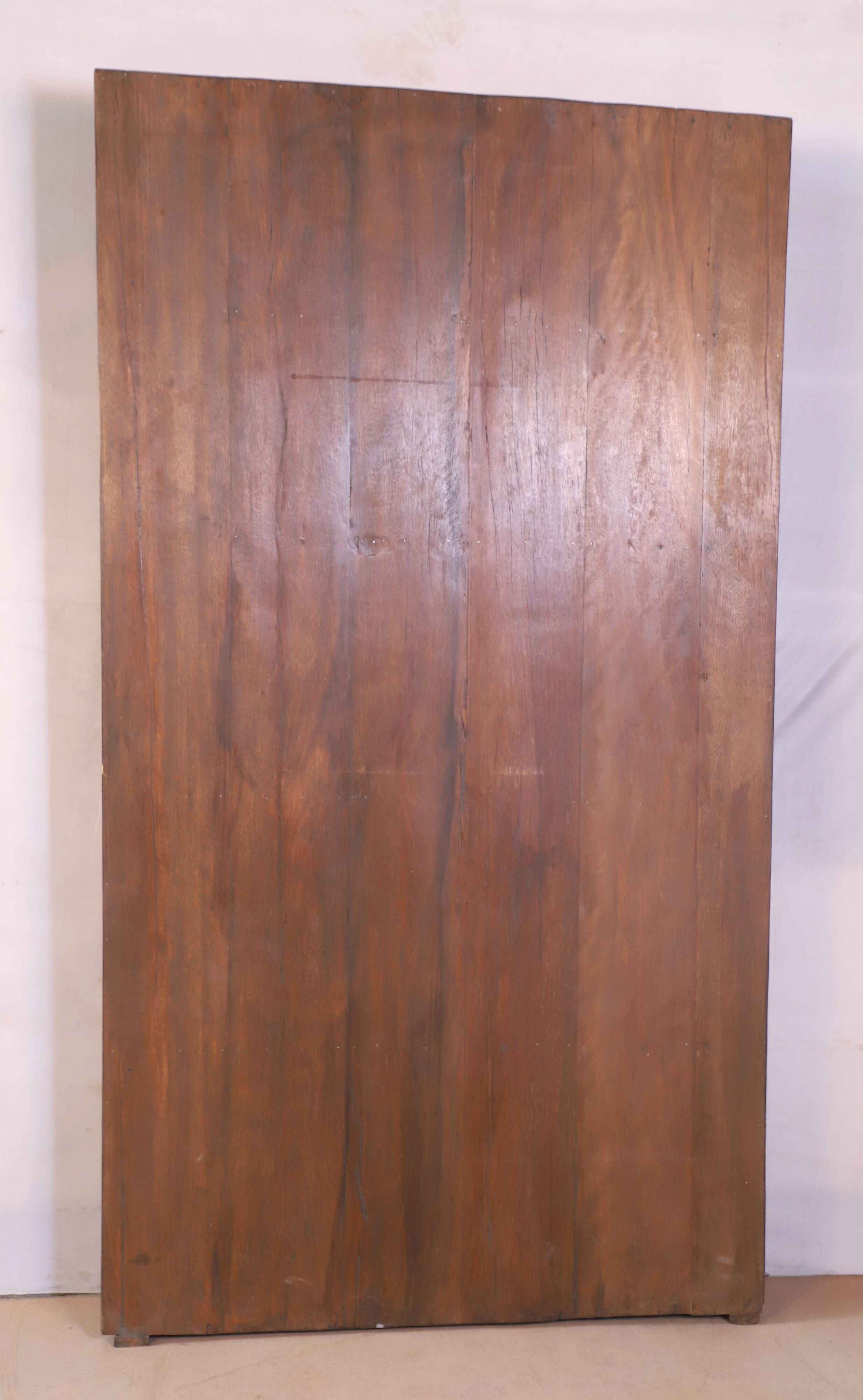 Bookcase - shelf 15 Burmese teak lockers with blue inner patina blue blue interior