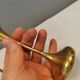 Danish designed candle holders in solid brass.