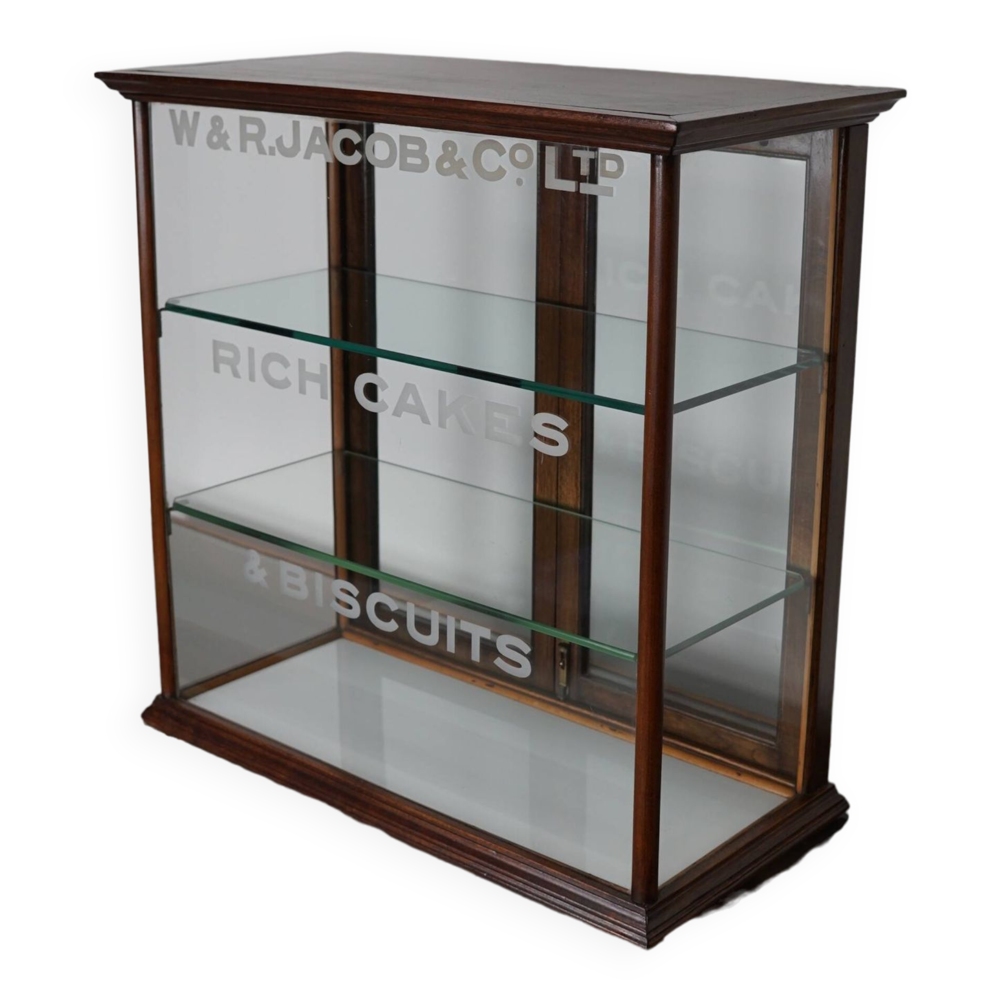 Mahogany Counter Top Cake & Biscuits Shop Display Cabinet, circa 1900