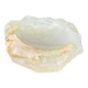 Empty pocket bowl made of translucent natural stone.