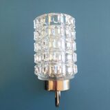 Round wall lamp in molded glass