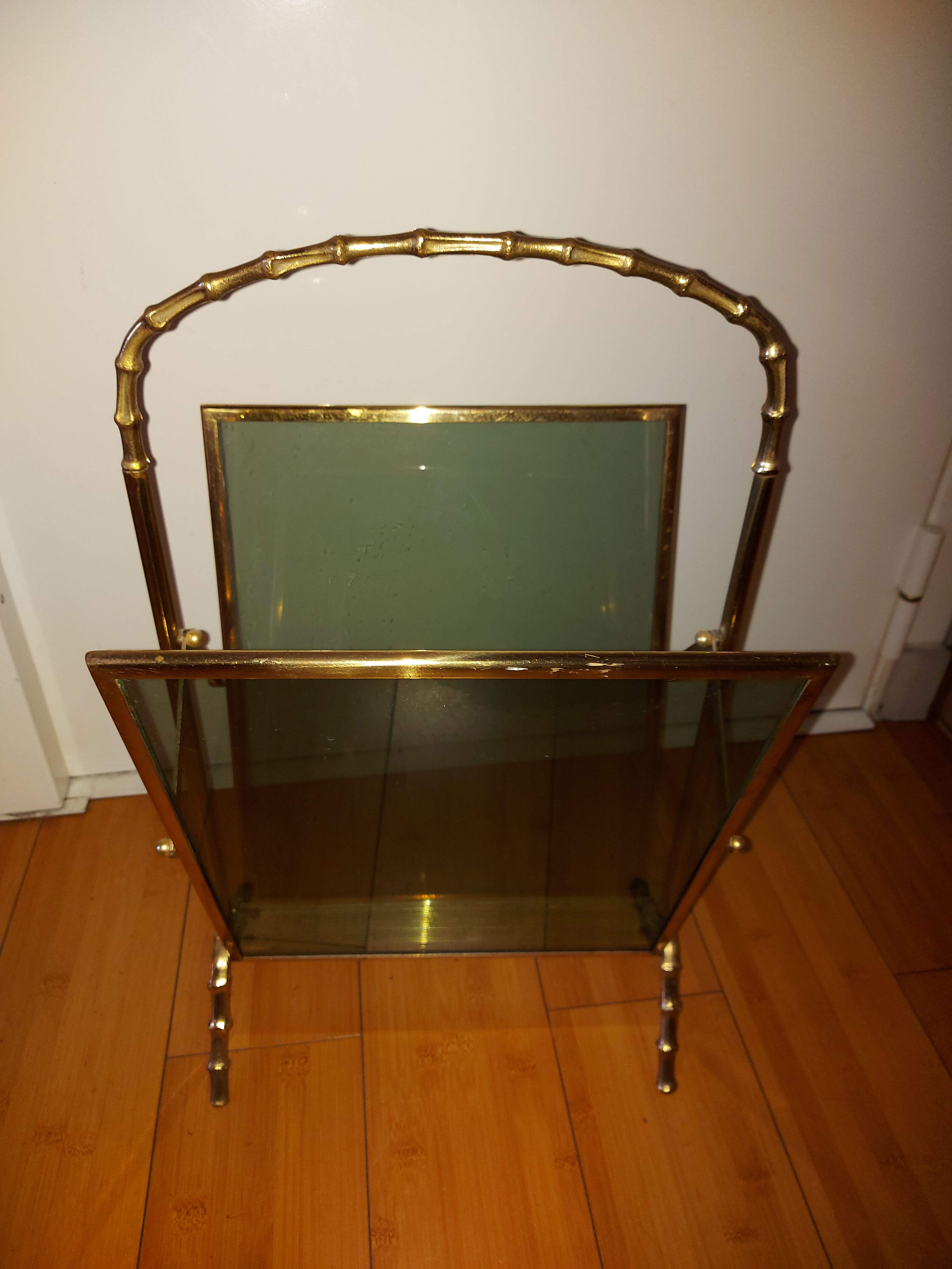 Brass magazine rack