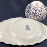 Lunch toast cup and its large earthenware saucer from Gien, Cashmere decor
