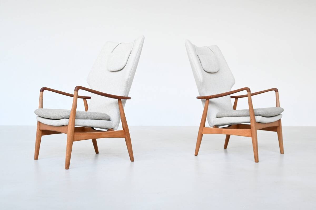 A. Madsen and H. Schubell “Kirsten” lounge chairs Bovenkamp Netherlands 1960