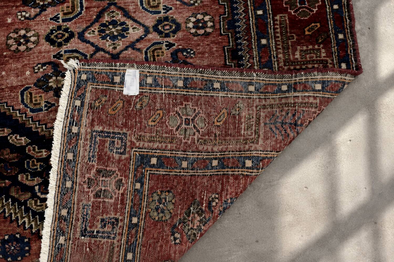Vintage Hand-Woven Middle Eastern Oriental Hamadan Kamse Rug, 1960s