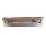 Urbani sofa and ottoman in grey alcantara