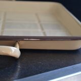 Vintage enamelled sheet metal tray