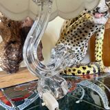 1960s Crystal Art Table Lamp for Daum France