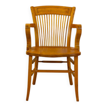 Vintage Spanish 1940s Oak Office Chair