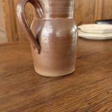 Stoneware pitcher from Berry, traditional French pottery.