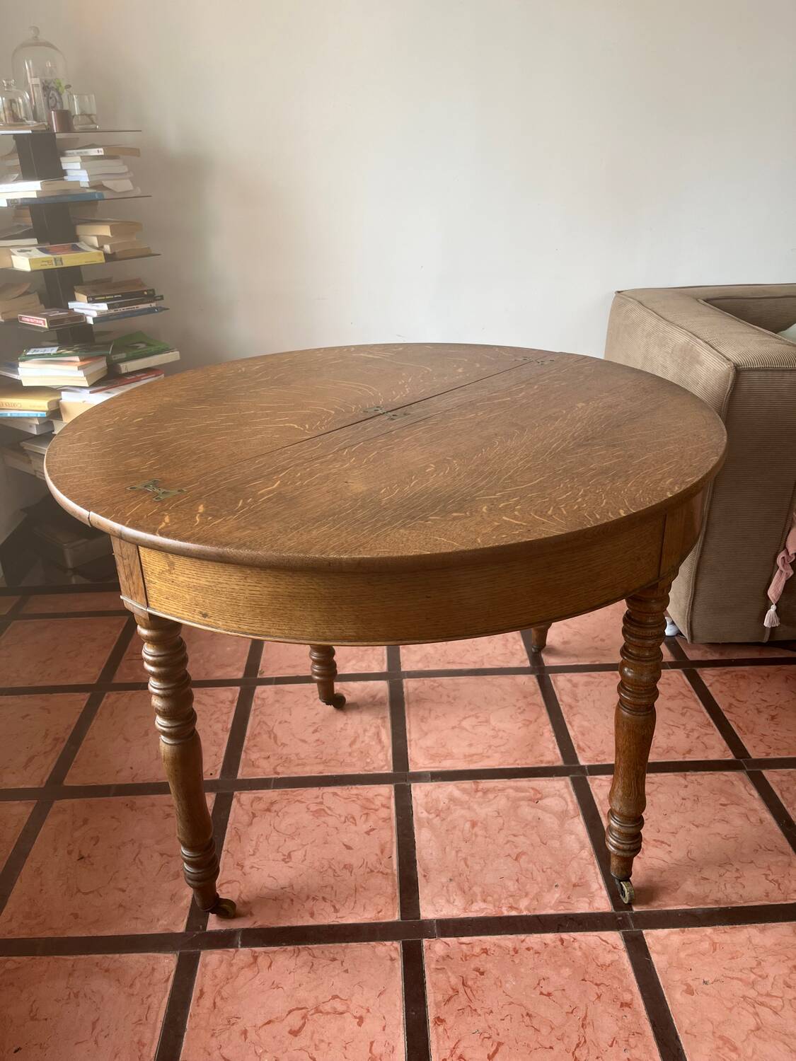 Half moon console-side table