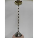 Suspension with frosted glass Deco rose